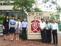 Prof Kenneth YOUNG (third from right), Ms Melody LEE (first from left) and the delegation from Wuhan University